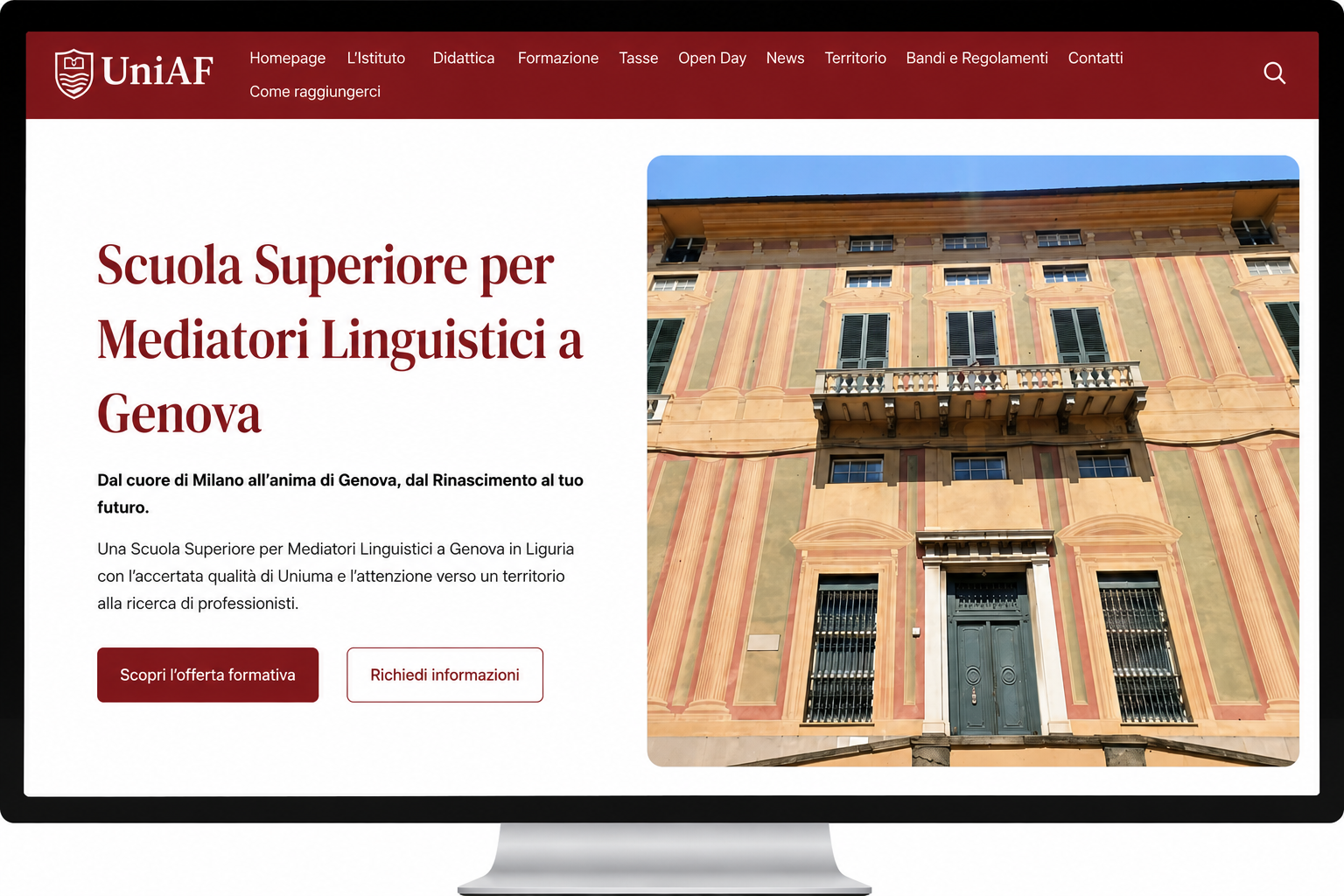 Anteprima del progetto UNIAF Genova